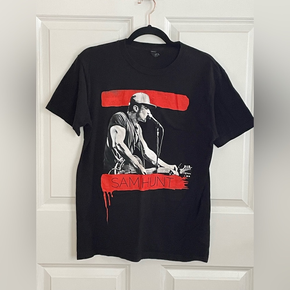 Sam Hunt Summer 2015 Tour Concert T Shirt Black Graphic Tee Size M